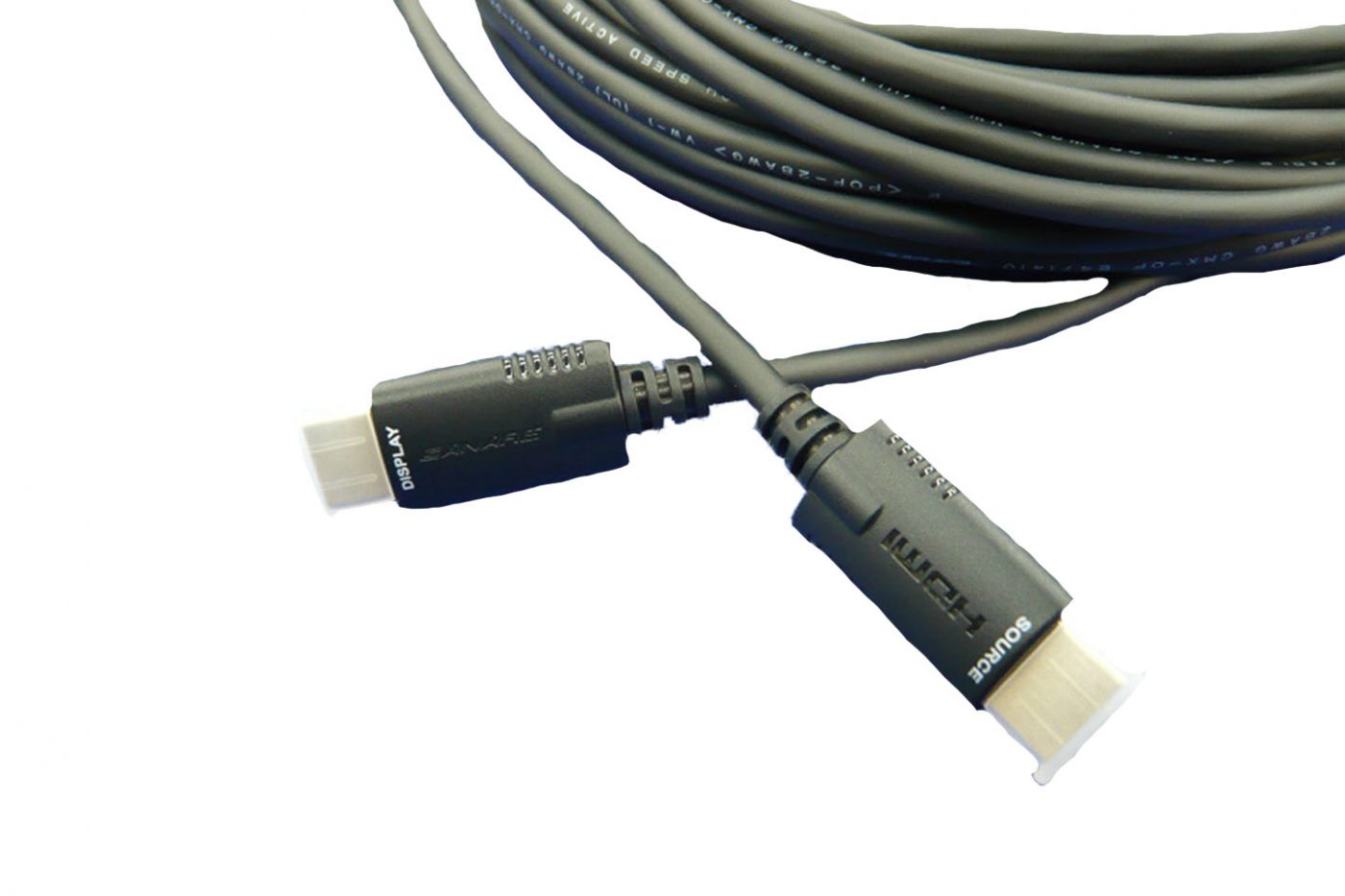 フルHD 4K30Hzまでに対応したHDMI光ファイバーケーブル ラトックシステム HDMI光ファイバーケーブル 4K30Hz対応 20m